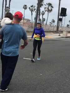 author finishing the marathon